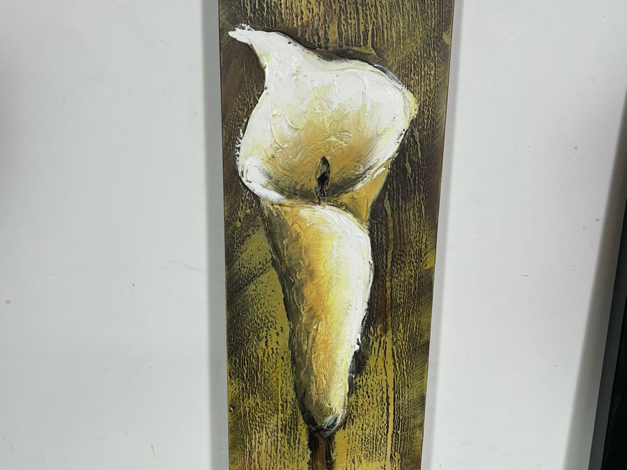 Pair Of Tall Floral Canvas Prints 9.75W X 59H [Photo 4]