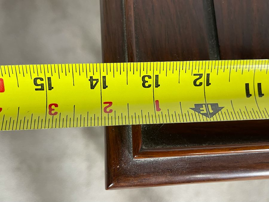 Vintage Chinese Carved Rosewood Stand Side Table 14W X 14D X 36H [Photo 19]