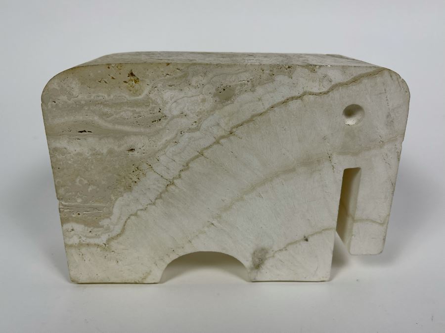 Fratelli Mannelli Carved Travertine Elephant Sculpture Made In Italy 6 ...