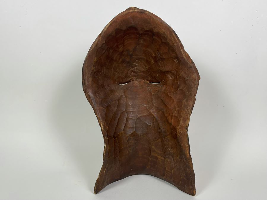 Old Handmade Carved Wood African Mask 9.5W X 15.5H [Photo 6]