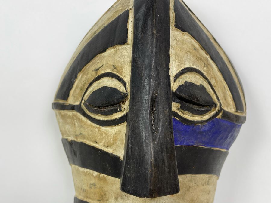 Old Handmade Carved Wood African Mask 9.5W X 15.5H [Photo 5]