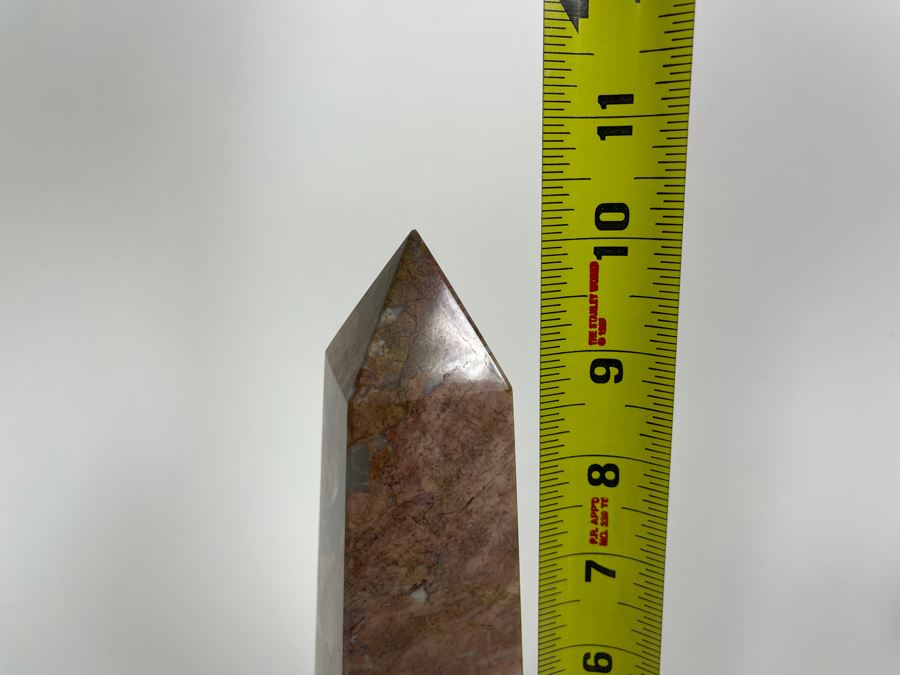 Carved Marble Obelisk Sculpture 10H [Photo 7]