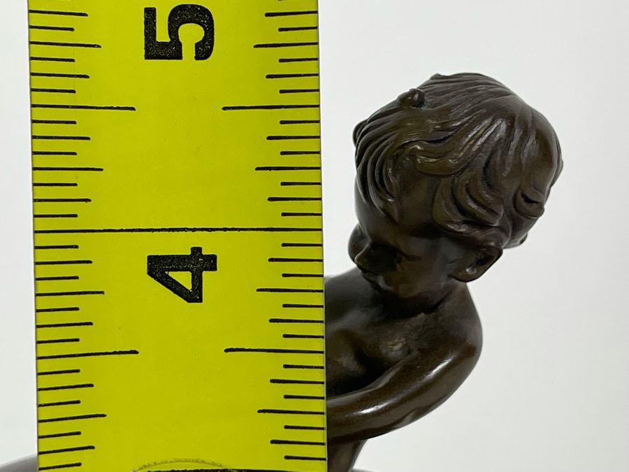 Giovanni Schoeman Bronze Of Boy Riding Dolphin 1977 5.5W X 4.5H [Photo 13]