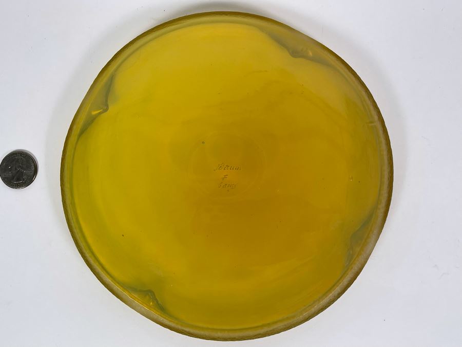 Vintage Daum France Signed Glass Trinket Dish 8W [Photo 6]