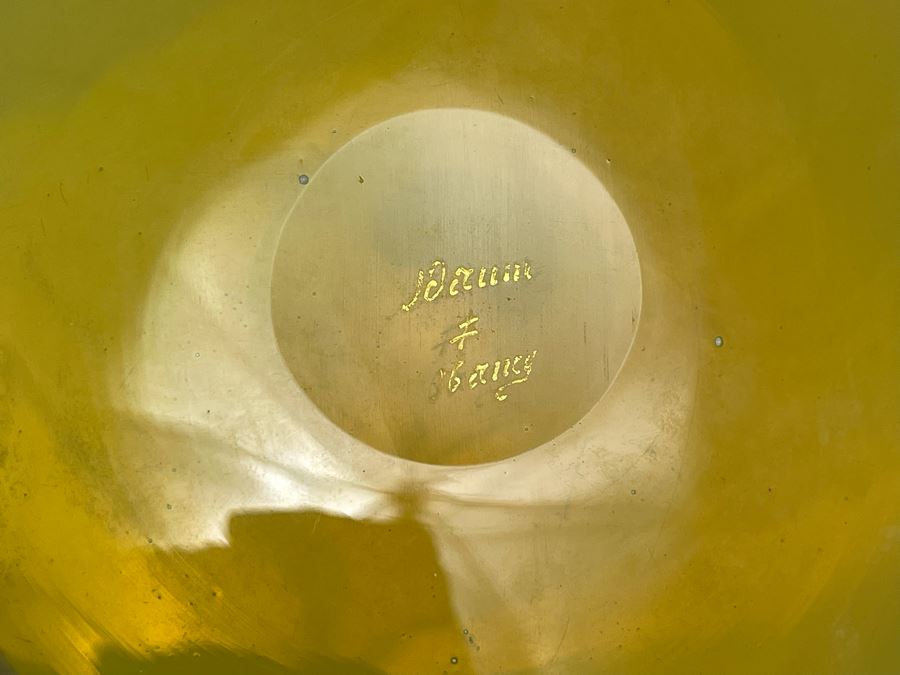 Vintage Daum France Signed Glass Trinket Dish 8W [Photo 8]