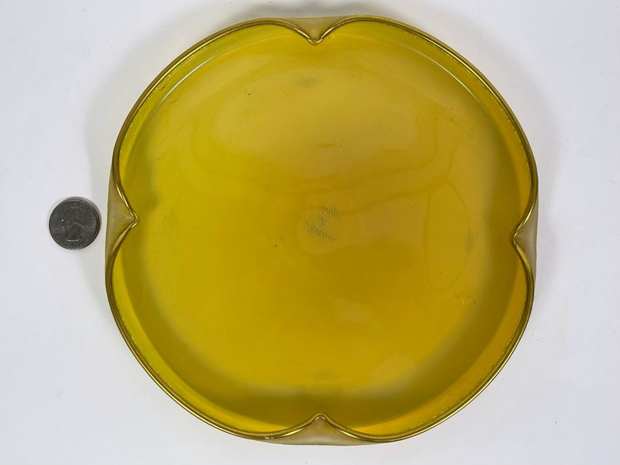 Vintage Daum France Signed Glass Trinket Dish 8W [Photo 1]