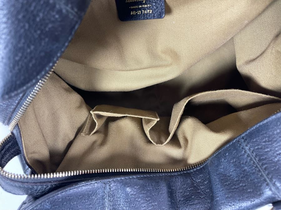 Salvatore Ferragamo Leather Handbag With Dust Cover 16W X 10H [Photo 13]