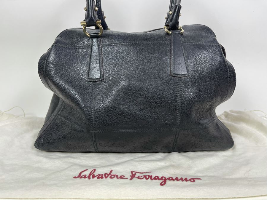 Salvatore Ferragamo Leather Handbag With Dust Cover 16W X 10H [Photo 2]