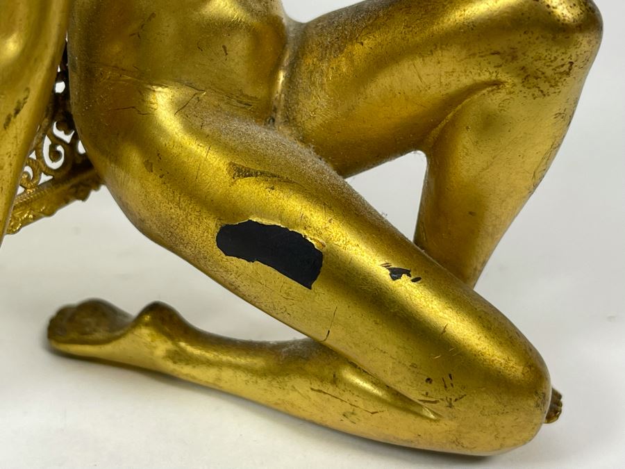 Art Deco Stand Of Three Gilt Metal Women Supporting Stand From Germany 9W X 4.5H [Photo 13]