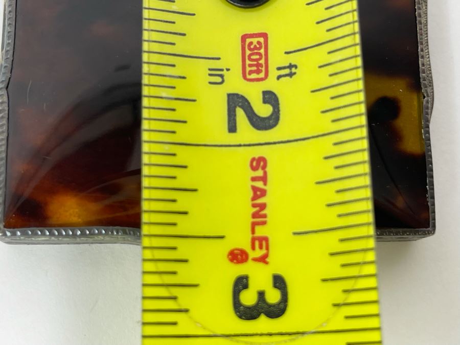 Fine Antique Sterling Silver Ladies Compact 2.5 X 2.5 [Photo 14]