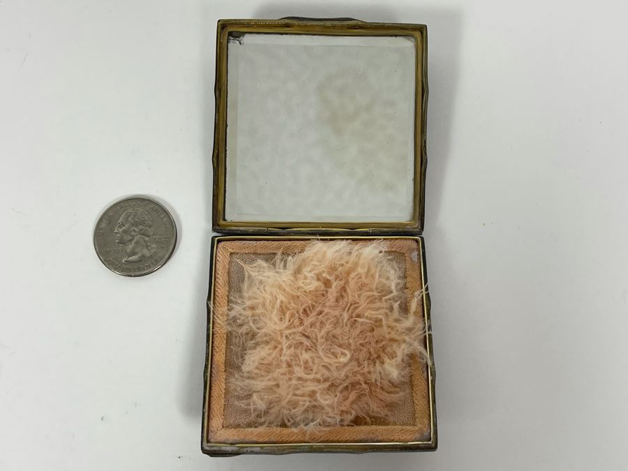 Fine Antique Sterling Silver Ladies Compact 2.5 X 2.5 [Photo 8]