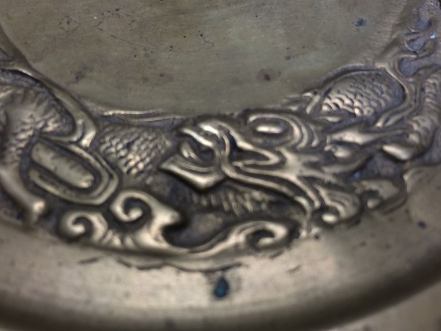 Vintage Chinese Brass Bowl and Plate [Photo 11]