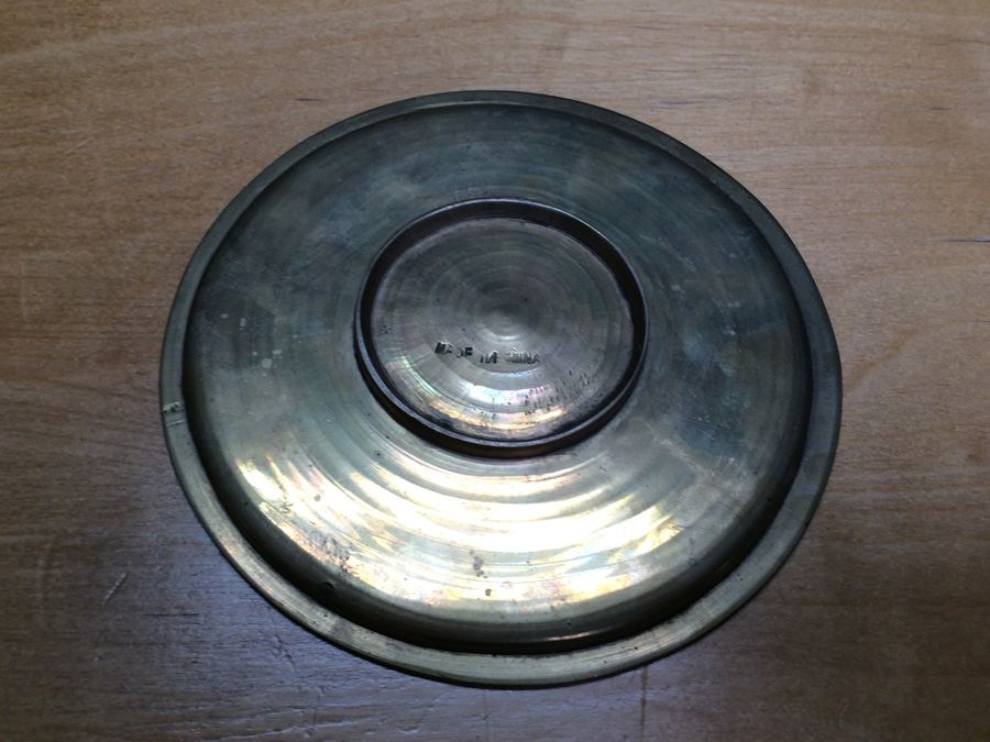Vintage Chinese Brass Bowl and Plate [Photo 13]