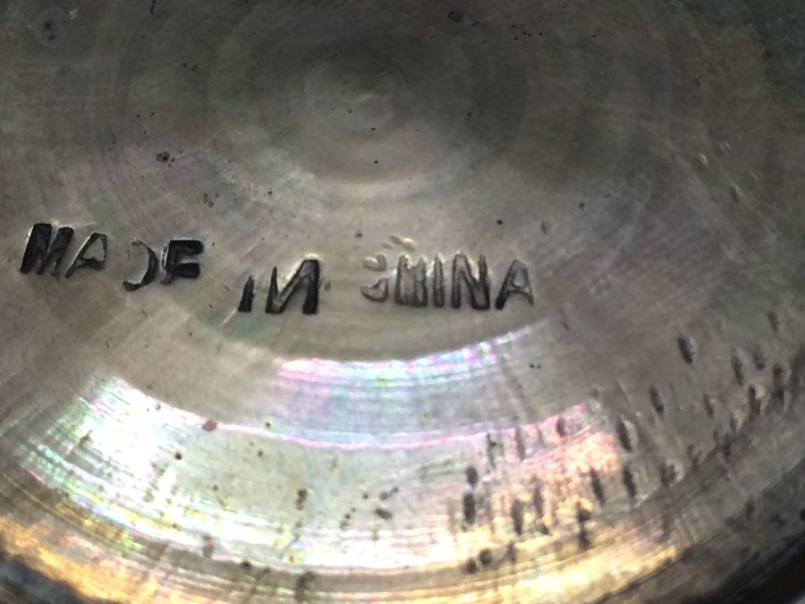 Vintage Chinese Brass Bowl and Plate [Photo 14]