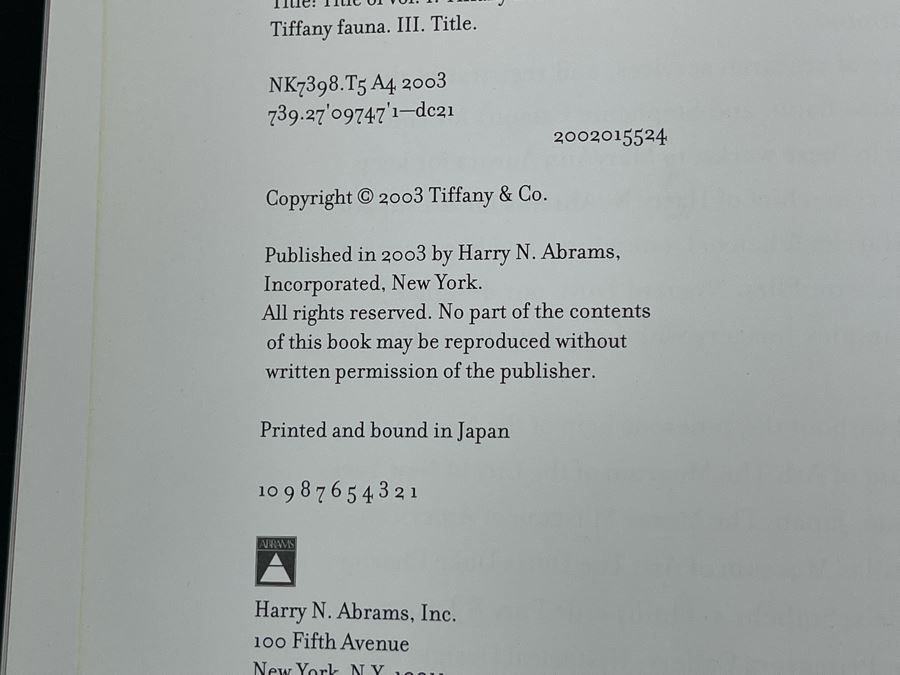 Tiffany Flora First Edition Book By John Loring Retails $50 [Photo 11]