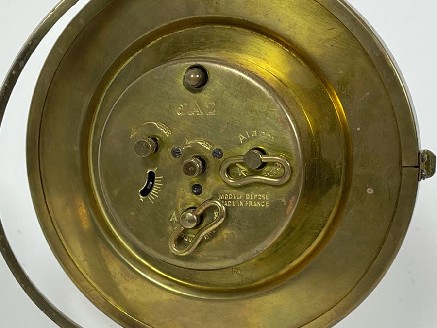 Art Deco French Mechanical Desk Clock Working By JAZ 5W X 5H [Photo 4]