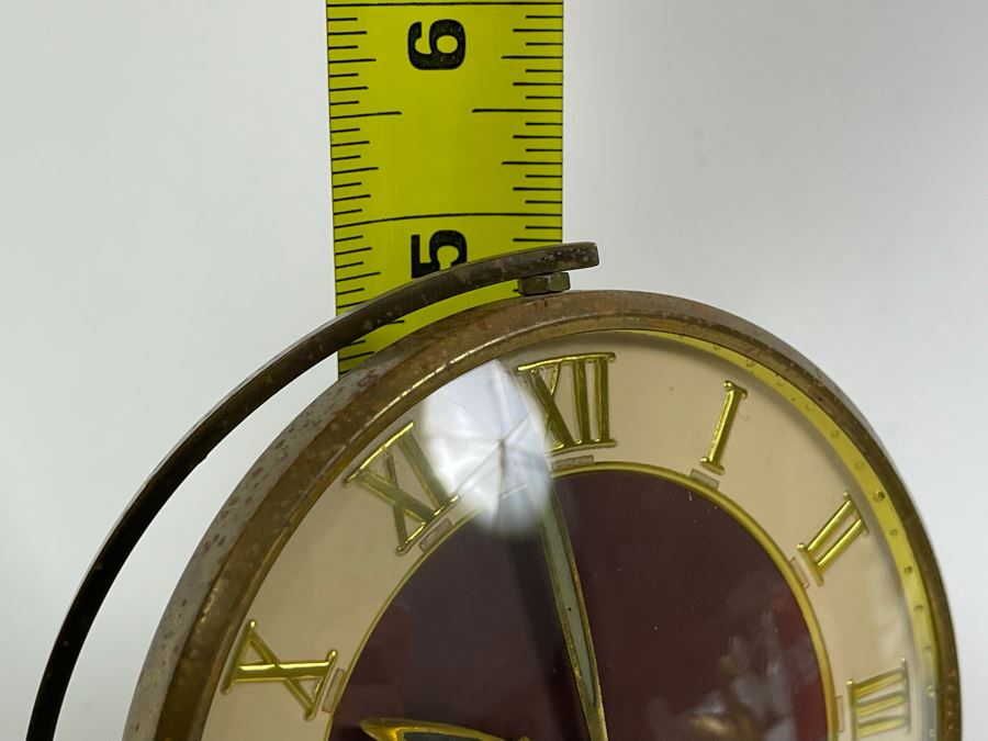 Art Deco French Mechanical Desk Clock Working By JAZ 5W X 5H [Photo 9]