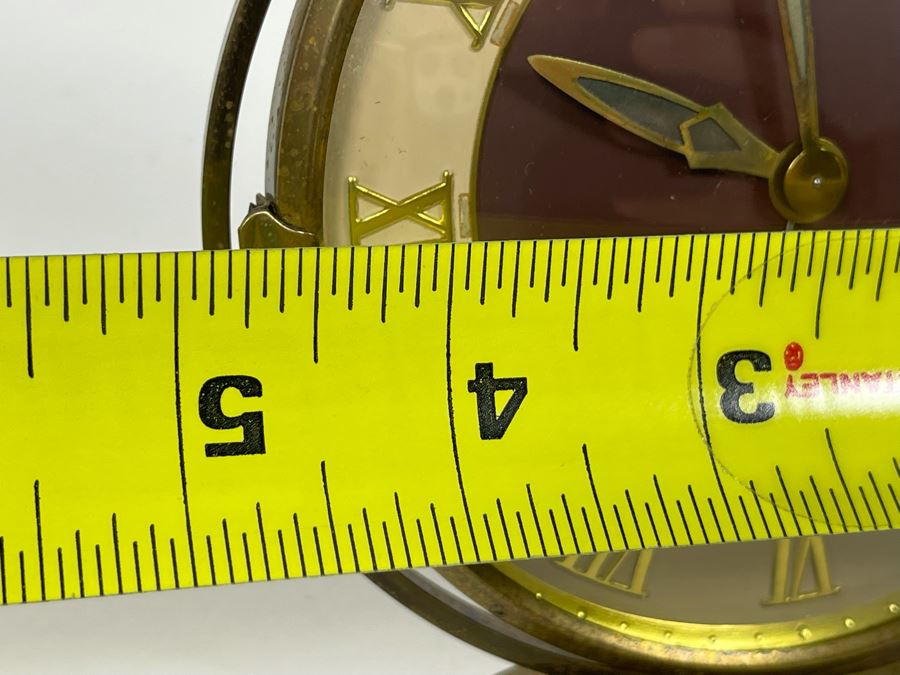 Art Deco French Mechanical Desk Clock Working By JAZ 5W X 5H [Photo 10]