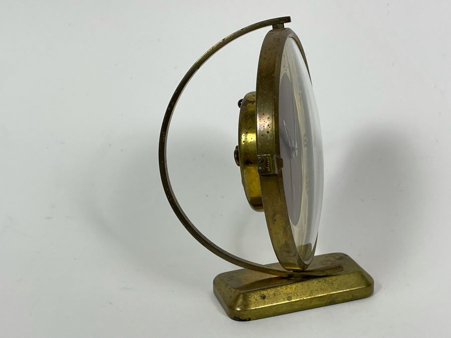 Art Deco French Mechanical Desk Clock Working By JAZ 5W X 5H [Photo 7]