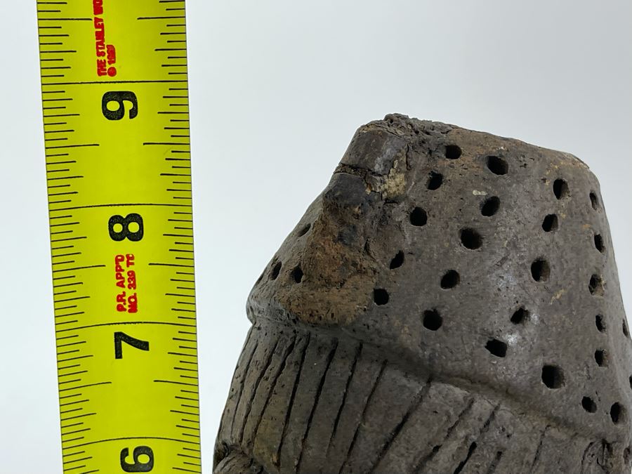 Old African Pottery Sculpture On Marble Base 9H [Photo 12]