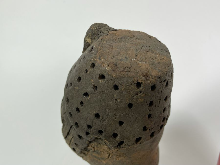 Old African Pottery Sculpture On Marble Base 9H [Photo 8]