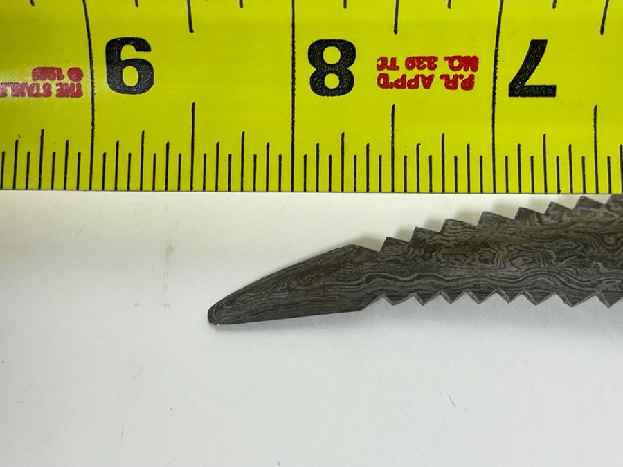 Vintage Carved Green Stone Lion's Head Handle Serrated Blade Knife 8.5L [Photo 16]