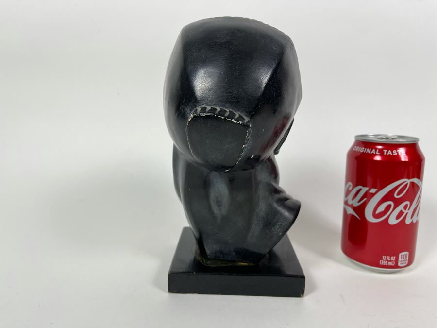 Vintage Fred Press African Male Bust Head Plaster Sculpture 7W X 6.5D X 9H [Photo 5]