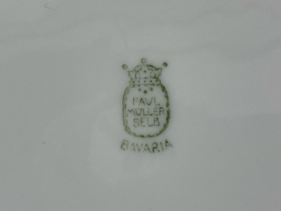 Vintage Hand Painted Paul Muller Selb Bavaria Handled Porcelain Plate Signed Helen E. Dater 1926 10.5R [Photo 5]