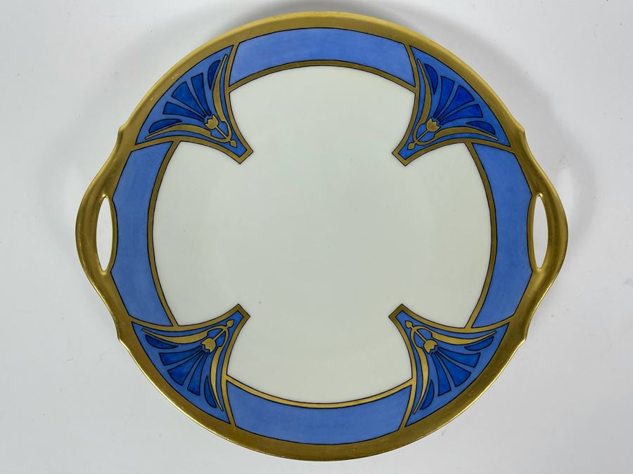 Vintage Hand Painted Paul Muller Selb Bavaria Handled Porcelain Plate Signed Helen E. Dater 1926 10.5R [Photo 3]