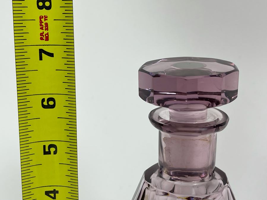 Purple Crystal Art Deco Liquor Decanter 7H [Photo 6]
