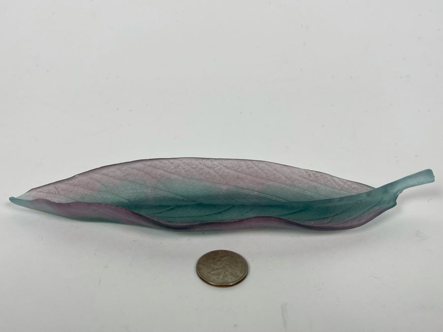 Daum France Crystal Leaf 9L [Photo 2]