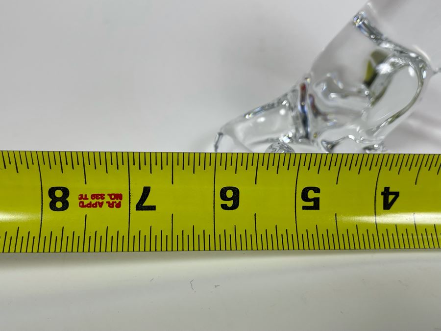 Baccarat France Signed Crystal Seated Cheetah On Watch 6.5H X 6H [Photo 13]