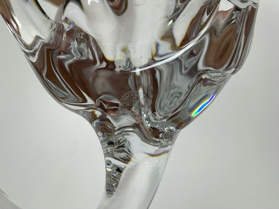 Baccarat France Signed Crystal Seated Cheetah On Watch 6.5H X 6H [Photo 10]