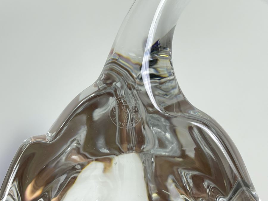 Baccarat France Signed Crystal Seated Cheetah On Watch 6.5H X 6H [Photo 8]