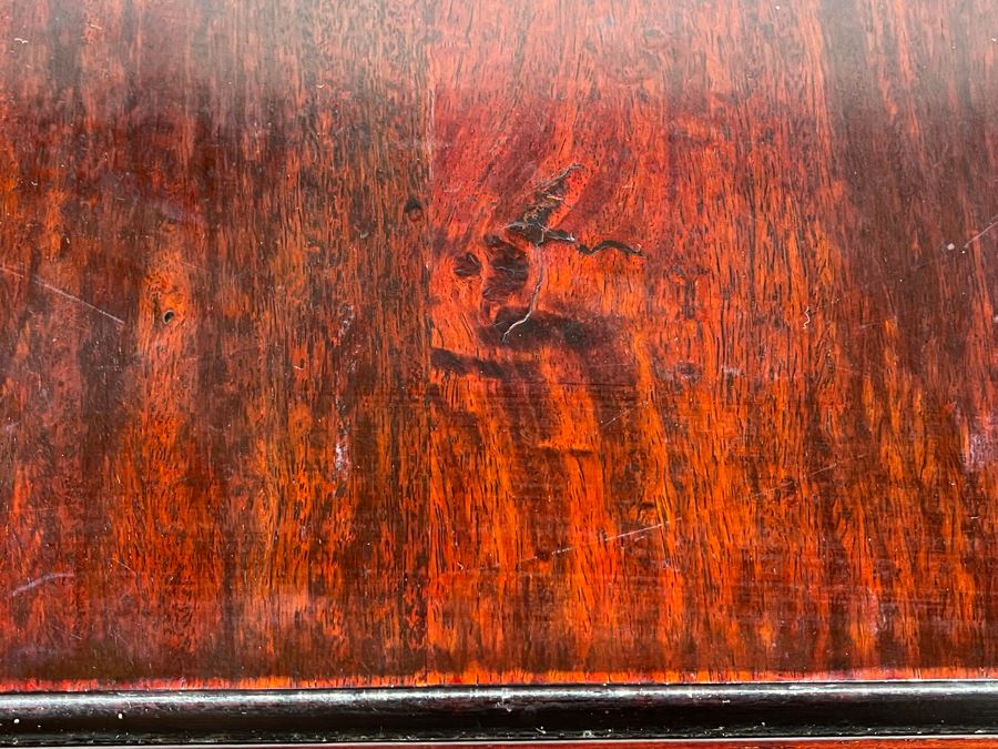 Chinese Carved Blackwood Rosewood Square Gaming Table With Four Drawers And Four Matching Chairs Client Paid $4,200 In 1986 [Photo 19]