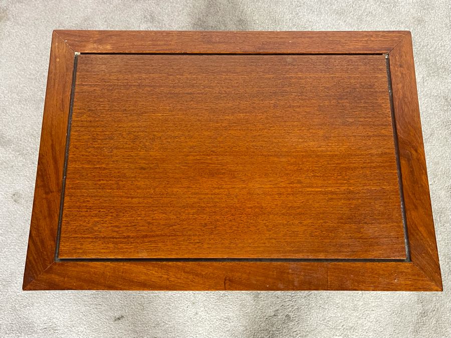 Set Of Four Chinese Teak Nesting Tables 20W X 14D X 27H [Photo 11]