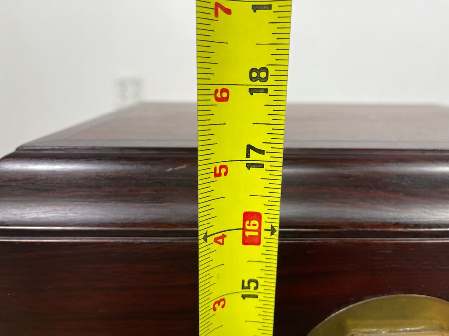 Vintage Chinese Rosewood Lockable Chest Cabinet With Four Internal Drawers And Brass Hardware 15.25W X 12D X 17H - See Photos [Photo 17]