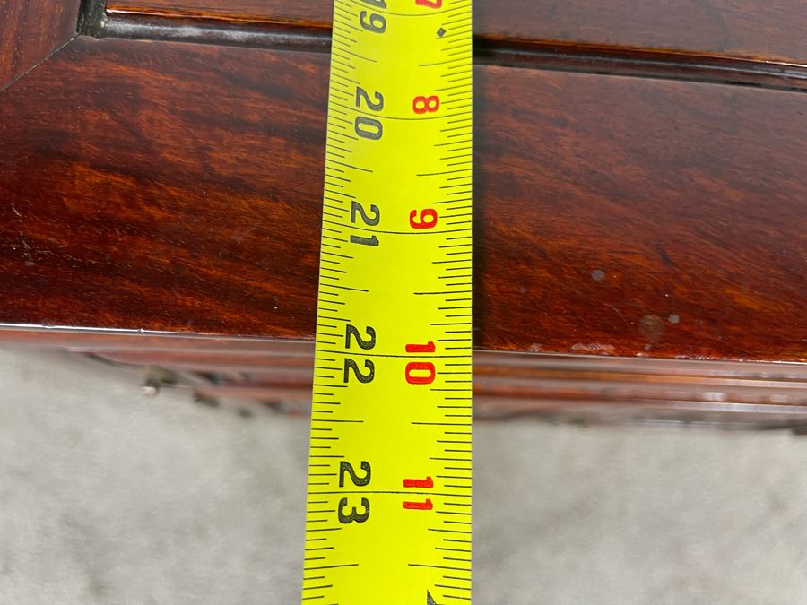 Vintage Chinese Carved Rosewood Square Nightstand Side Table Cabinet 22W X 22D X 22H [Photo 13]