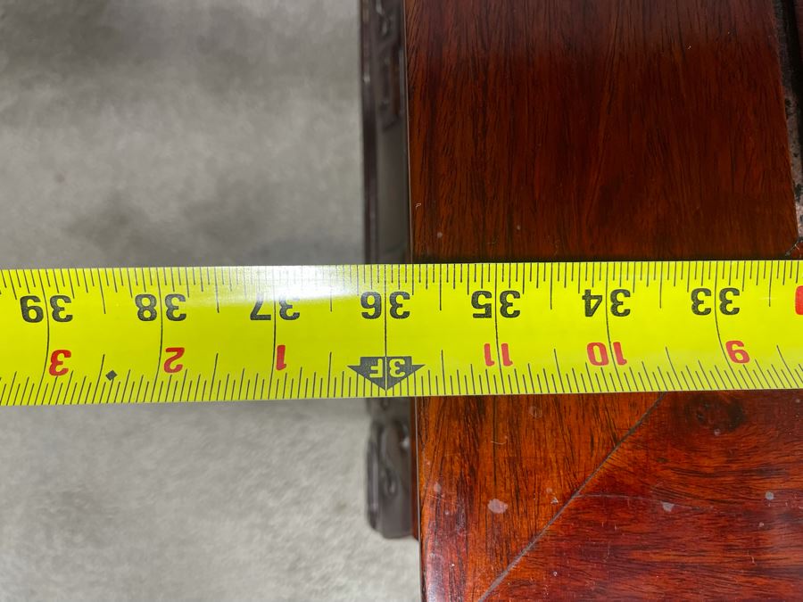 Vintage Chinese Carved Blackwood Rosewood Coffee Table 36W X 24D X 13H Client Paid $1,110 In 1983 [Photo 12]