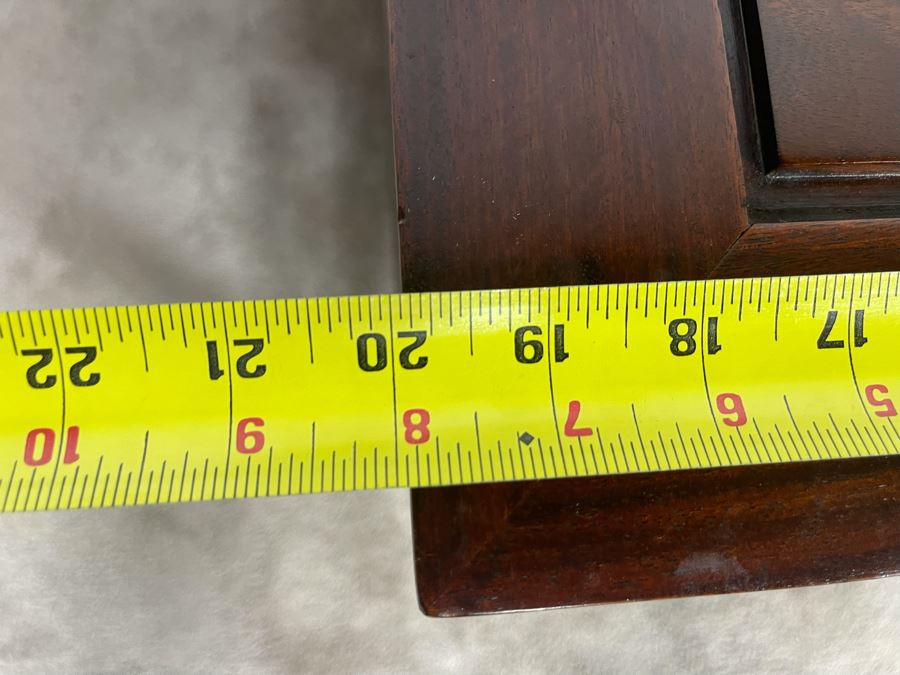Vintage Chinese Rosewood End Table With Drawer 20W X 20D X 21H [Photo 9]