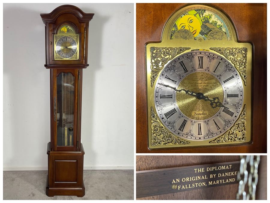 Grandfather Clock By Daneker 'The Diplomat' Model Fallston, Maryland 19W X 10D X 76.5H