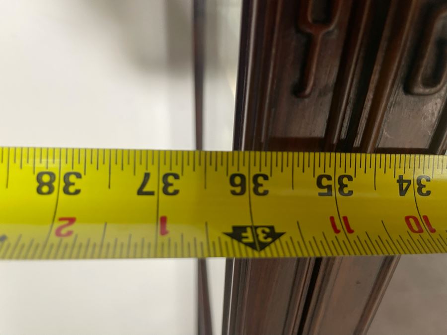 Vintage Chinese Blackwood Rosewood Curio Cabinet With Mirrored Back 36W X 16D X 69.5H Client Paid $1,100 In 1985 [Photo 20]