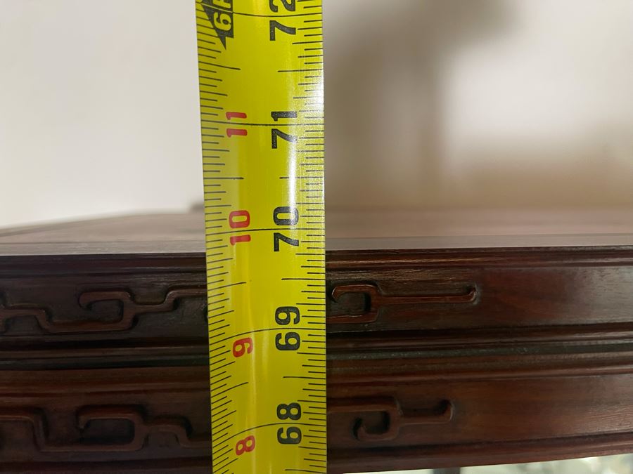 Vintage Chinese Blackwood Rosewood Curio Cabinet With Mirrored Back 36W X 16D X 69.5H Client Paid $1,100 In 1985 [Photo 23]