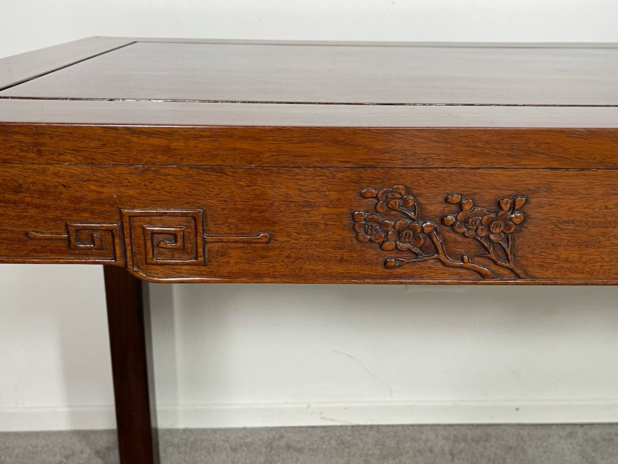 Vintage Chinese Carved Blackwood Rosewood Altar Table 60W X 28D X 33H Retailed $1,050 In 1983 [Photo 6]