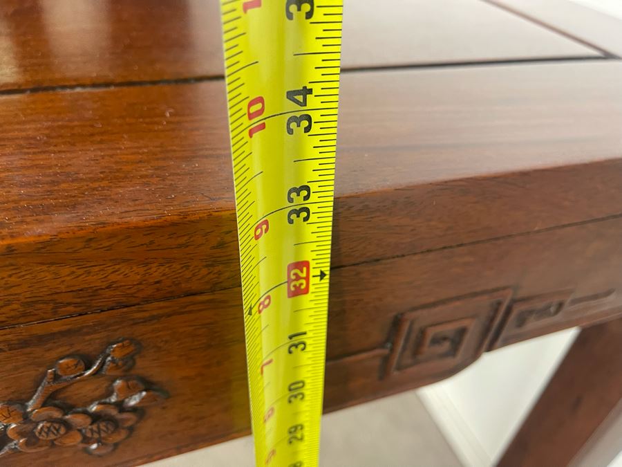 Vintage Chinese Carved Blackwood Rosewood Altar Table 60W X 28D X 33H Retailed $1,050 In 1983 [Photo 14]