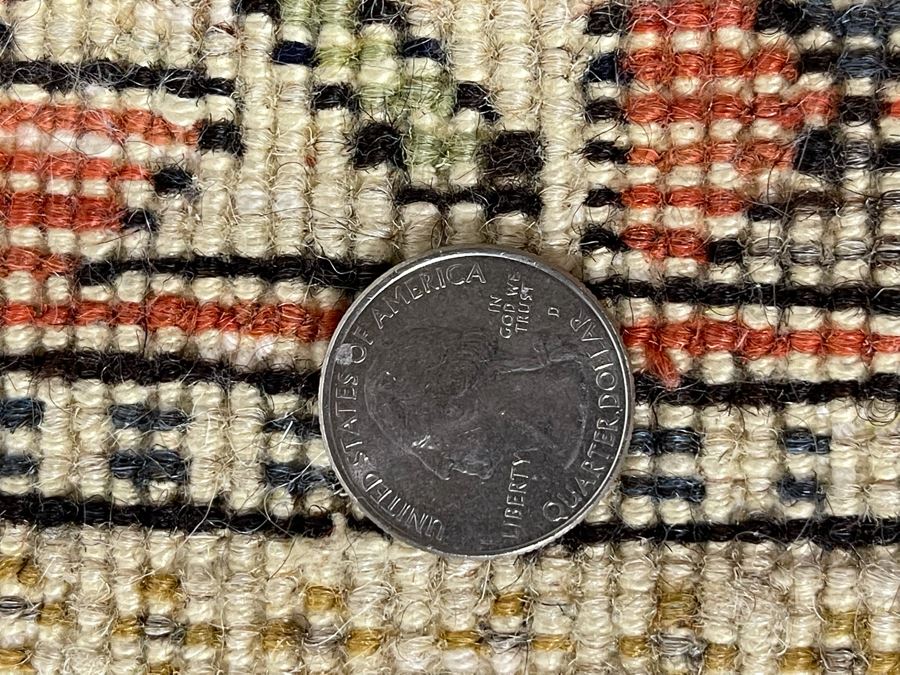 Vintage Hand Woven Wool Persian Rug From Iran 41 X 63 [Photo 13]