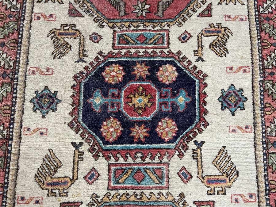 Vintage Hand Woven Wool Persian Rug From Iran 41 X 63 [Photo 8]