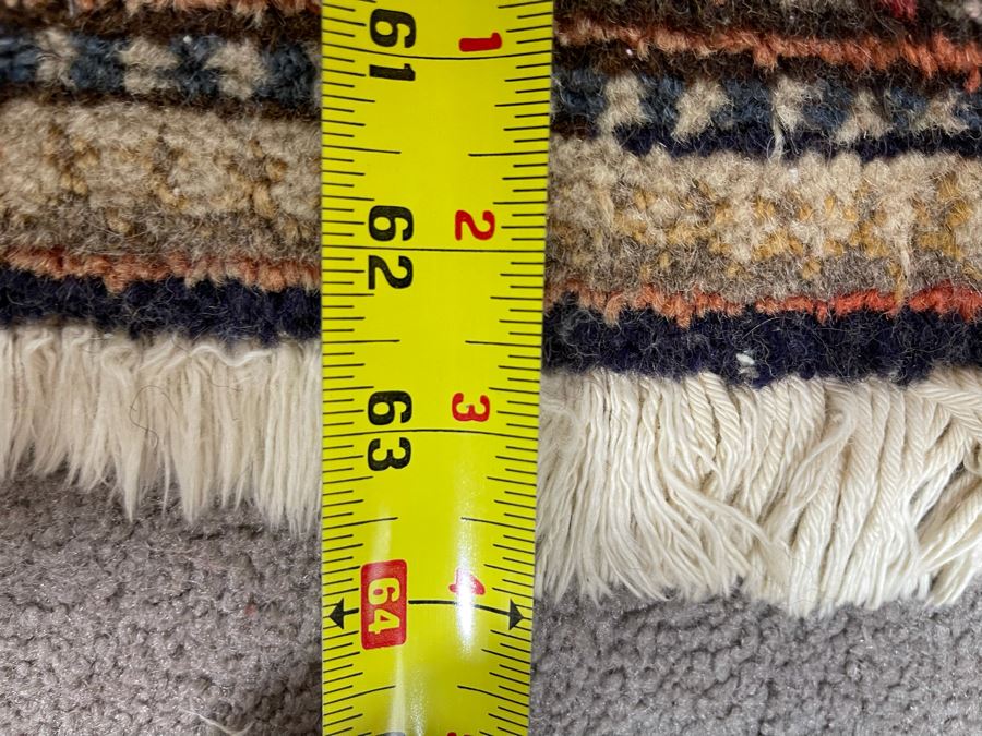 Vintage Hand Woven Wool Persian Rug From Iran 41 X 63 [Photo 17]