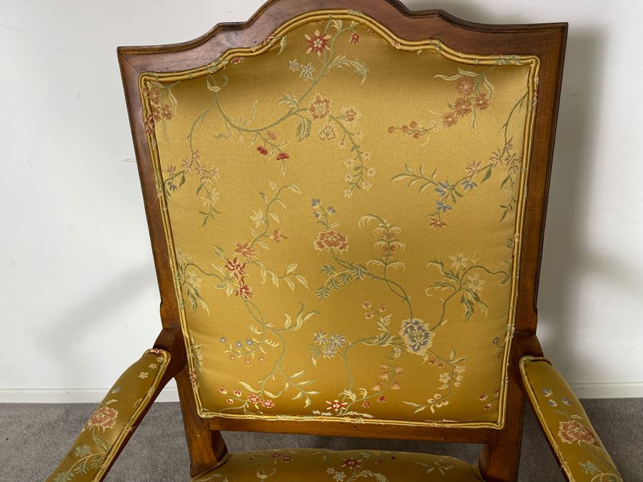 Upholstered Gold Fabric Armchair [Photo 5]
