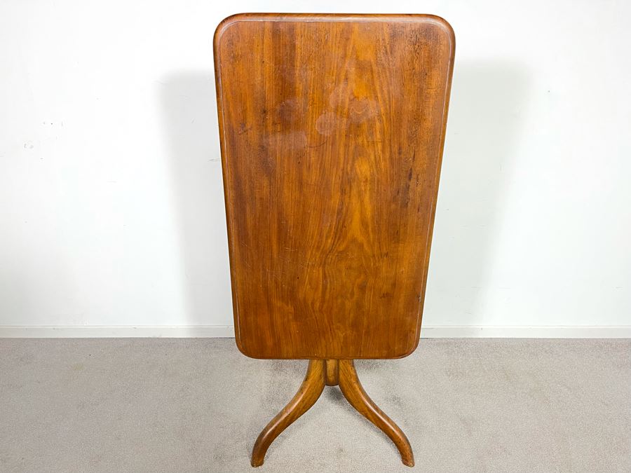 Antique Tilt Top Rectangular Pedestal Table 36W X 20.5D X 29H [Photo 4]